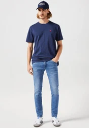 WRANGLER Shirt SIGN OFF navy / rot / weiß