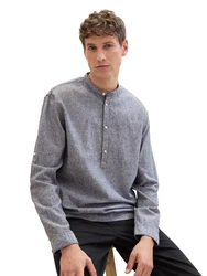 TOM TAILOR DENIM Hemd schwarzmeliert