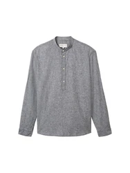 TOM TAILOR DENIM Hemd schwarzmeliert