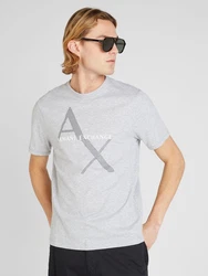 ARMANI EXCHANGE T-Shirt graumeliert/schwarz/weiß