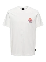 T-Shirt 'KYE' beige / lila / apricot / wei