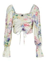 Bluza 'MARI' žuta / tamno ljubičasta / bijela