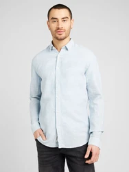 GARCIA Hemd Langarmhemd hellblau