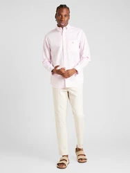 Gant Langarmhemd Regular Fit Poplin Hemd hellgrau/rosa/rot