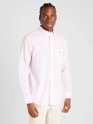 Gant Langarmhemd Regular Fit Poplin Hemd hellgrau/rosa/rot