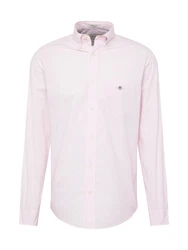 Gant Langarmhemd Regular Fit Poplin Hemd hellgrau/rosa/rot