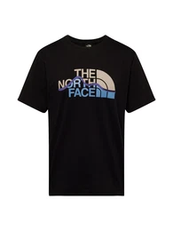 T-Shirt 'Mountain Line' beige / blau / lila / schwarz