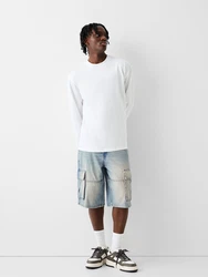 Bershka Shorts hellblau