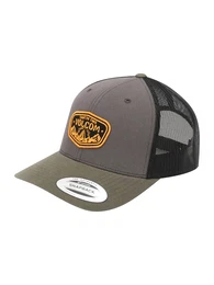 Cap 'MOUNTAINSIDE CHEESE' grau / orange / schwarz
