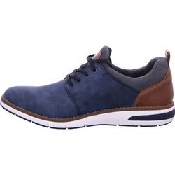 Rieker Slip-On Sneaker Slipper jeansblau/grau/cognac