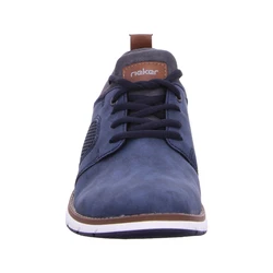 Rieker Slip-On Sneaker Slipper jeansblau/grau/cognac