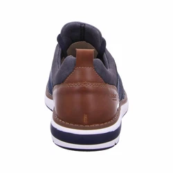 Rieker Slip-On Sneaker Slipper jeansblau/grau/cognac
