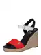 TOMMY HILFIGER Sandali  rdeča / črna / bela