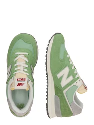 New Balance Sneaker '574' grau/hellgrn/pastellorange/wei