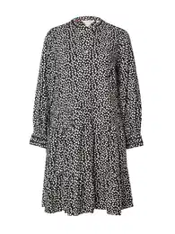 Šaty 'Clover' černá / bílá