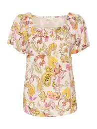 Halenka 'Dia' žlutá / fialová / černá / bílá