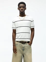 Pull&Bear Pullover schwarz/weiß