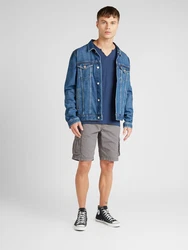 BLEND T-Shirt 'Ashton' Split Neck Tee dunkelblau