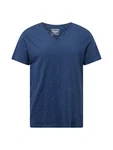 BLEND T-Shirt 'Ashton' Split Neck Tee dunkelblau