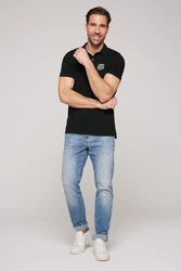 CAMP DAVID Poloshirt 'SO:UL' schwarz / weiß