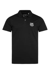 CAMP DAVID Poloshirt 'SO:UL' schwarz / weiß