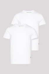 CAMP DAVID T-Shirt im 2er Pack mit Rundhals weiß