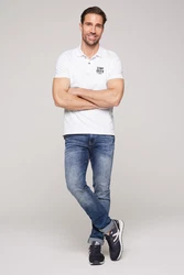 CAMP DAVID Poloshirt 'SO:UL' schwarz / weiß