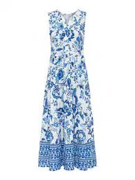 Šaty modrá / bílá