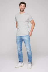 CAMP DAVID T-Shirt im 2er Pack mit Rundhals hellgrau