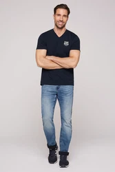 CAMP DAVID Shirt mit Logo-Print navy/wei