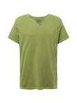 BLEND T-Shirt 'Ashton' Split Neck Tee oliv