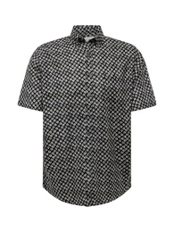 Hemd oliv / schwarz / wei