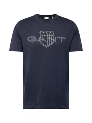 Gant T-Shirt Grau/Dunkelblau