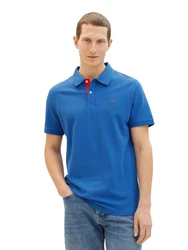 TOM TAILOR Poloshirt blau/rot