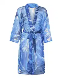 Kimono 'Anopo' modrá / azurová / nebeská modř / bílá