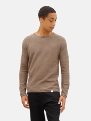 NOWADAYS Pullover Honeycomb braun