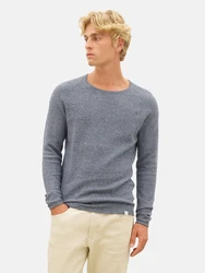 NOWADAYS Pullover Honeycomb blaumeliert