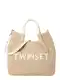 Twinset Shopper torba  pijesak / bijela