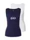GAP Top  temno modra / bela