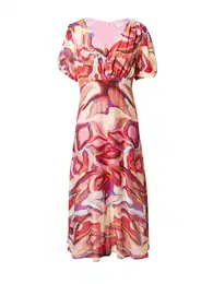 Šaty 'JADA' béžová / světlemodrá / pink / červená