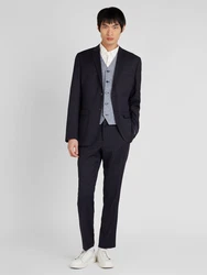 JACK & JONES Anzugweste RIVIERA marine/blaumeliert
