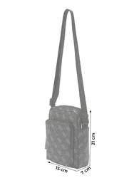 GUESS Umhängetasche 'Vezzola' grau/schwarz