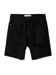 Shorts black denim