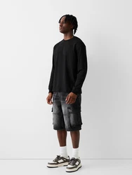 Bershka Shorts schwarz