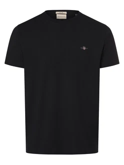 Gant T-Shirt SLIM PIQUE SS T-SHIRT Schwarz/Schwarz/Schwarz/Schwarz/Schwarz