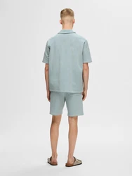 SELECTED HOMME Hemd Ben Seersucker grn / wei