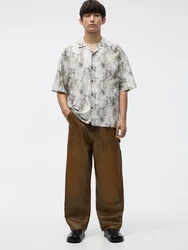 Pull&Bear Hemd braun/grau/weiß
