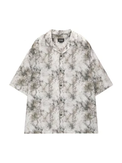 Pull&Bear Hemd braun/grau/weiß