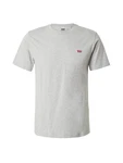 LEVI'S T-Shirt Original Housemark Tee graumeliert/rot/weiß