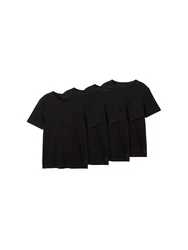 TOM TAILOR T-Shirt (im Viererpack) schwarz